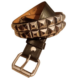 2-row belt pyramid spikes