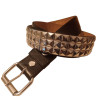 3-row pyramid spikes belt