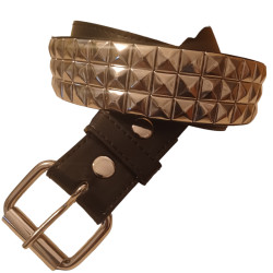 3-row pyramid spikes belt