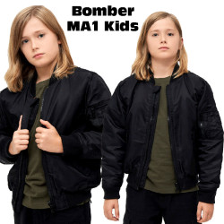 Bomber MA1 talla infantil, negra