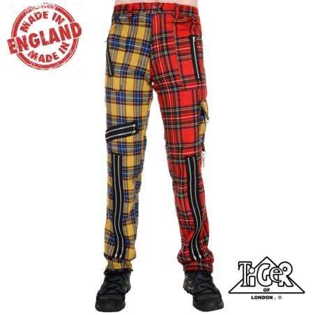 Pantalón Punk cremalleras Tiger