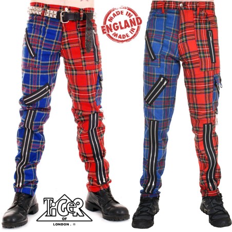 Pantalón Punk cremalleras Tiger