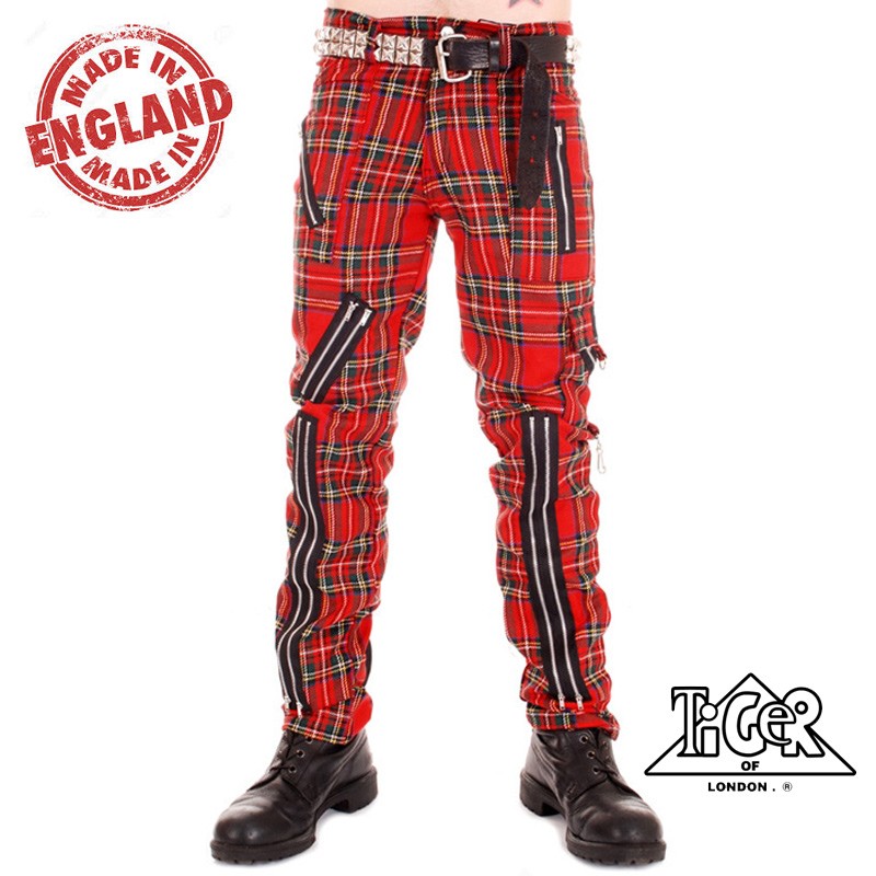 Pantalón Punk cremalleras Tiger
