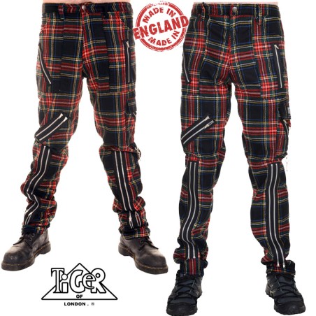 Pantalón Punk cremalleras Tiger