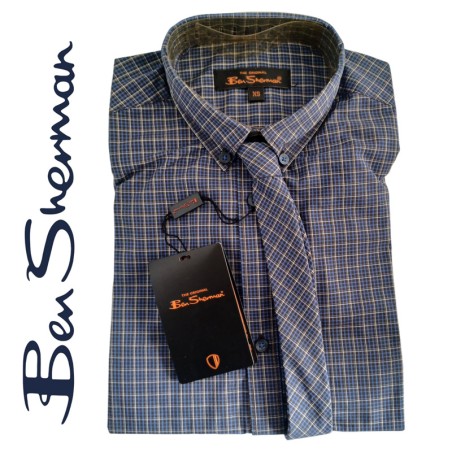 B.S shirt with Button-Down tie
