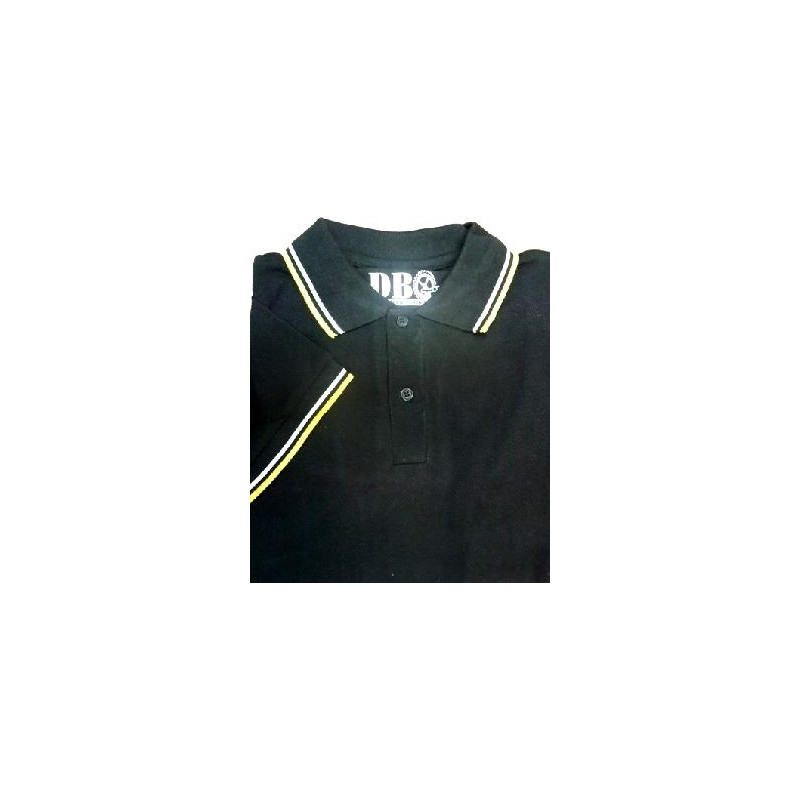 Black polo shirt with stripes Barrio Obrero