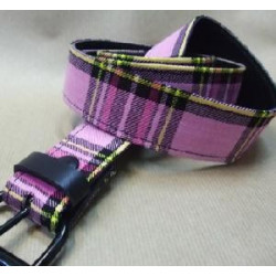 Leather belt with pink...