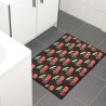 Cherry skull bath mat