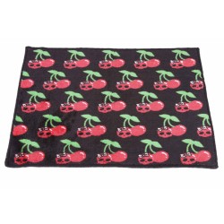Cherry skull bath mat