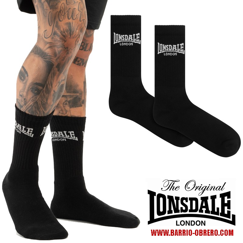 Pair of black Lonsdale socks