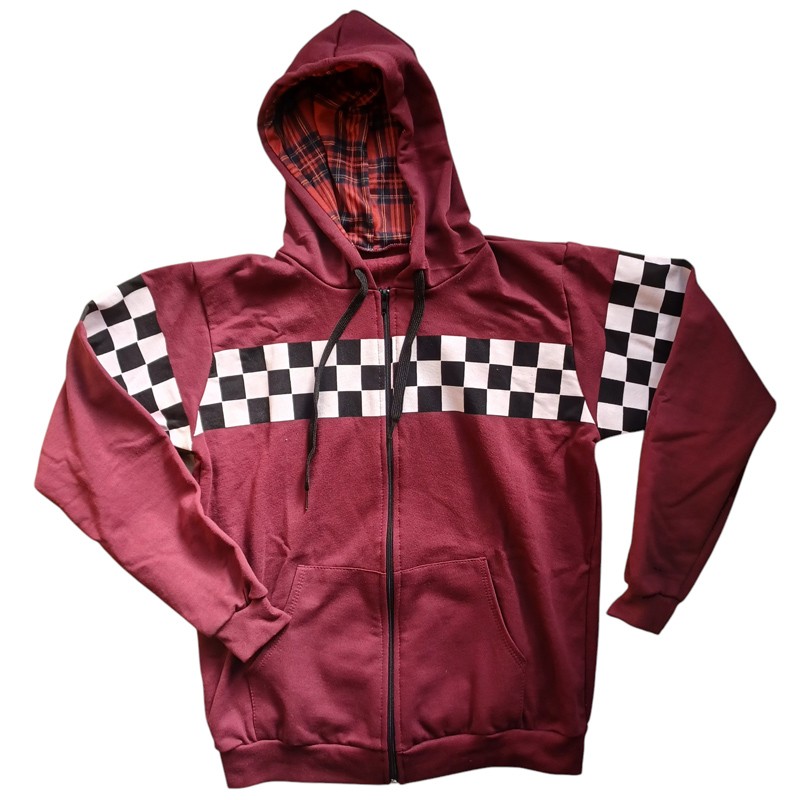 Ska sweatshirt with wine zipper