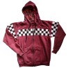Ska sweatshirt with wine zipper