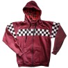 Ska sweatshirt with wine zipper