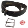 Dark brown interchangeable leather belt