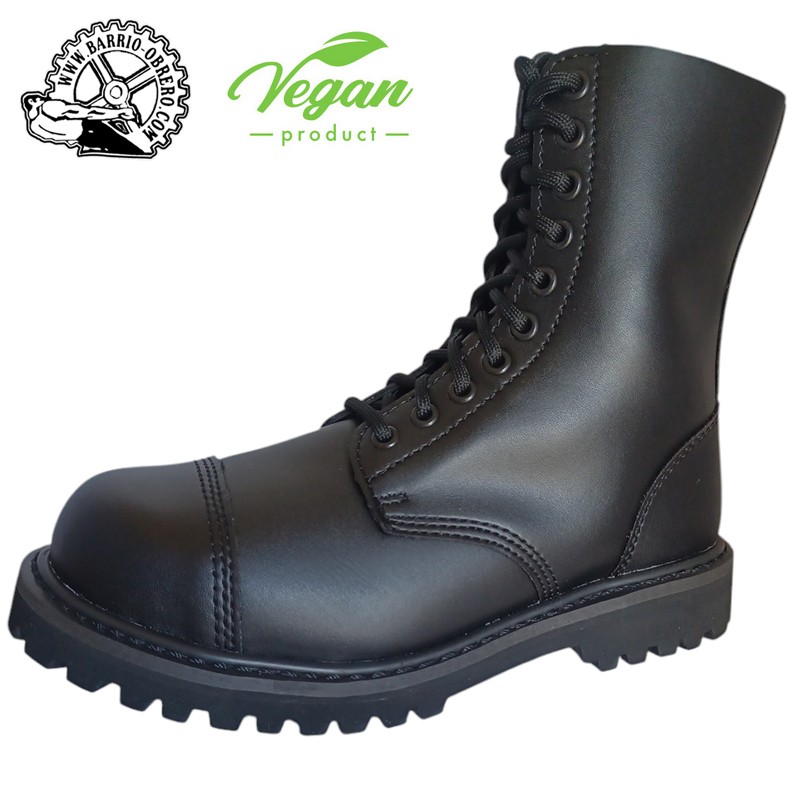 Vegan boots with metal toe cap