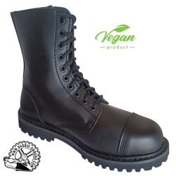 Vegan boots with metal toe cap