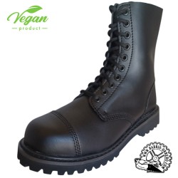 Vegan boots with metal toe cap
