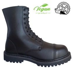 Vegan boots with metal toe cap