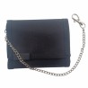Black fabric wallet with chain