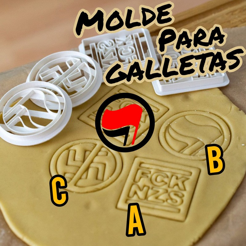Molde para galletas Antifa Antinazi