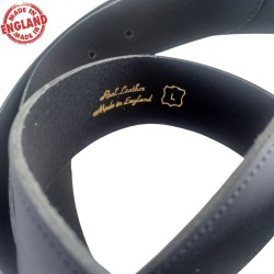 Interchangeable leather belt black