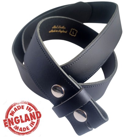 Interchangeable leather belt black