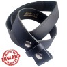 Interchangeable leather belt black