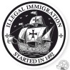 Adhesivo vinilo Ilegal Inmigration started in 1492