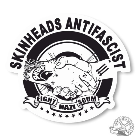 The Oppressed fight nazi scum vinyl adhesive