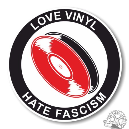Love Vinyl Hate Fascism Vinyl Adhesive