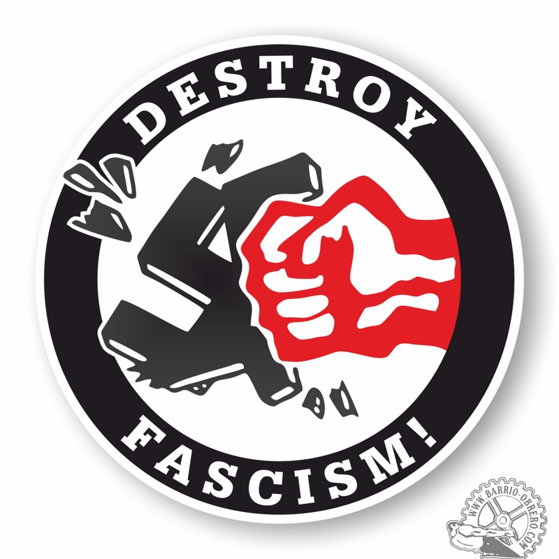 Adhesivo vinilo Destroy Fascism