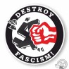 Destroy Fascism vinyl adhesive