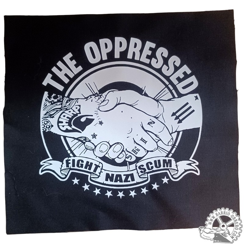 The Oppressed fight nazi scum back patch