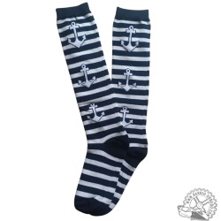 Long wide black and white socks