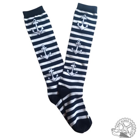 Calcetines largos anchas blanquinegros