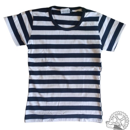 Camiseta mujer rayas blanquinegras