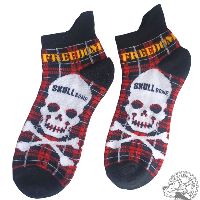 Pair of tartan skull socks