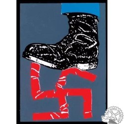 Anti-Nazi boot vinyl adhesive