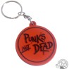 Punks not dead rubber keychain