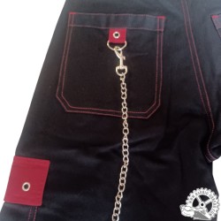 Punk Bermuda shorts with chains