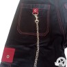 Punk Bermuda shorts with chains