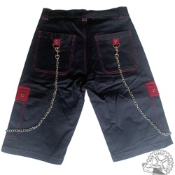 Punk Bermuda shorts with chains