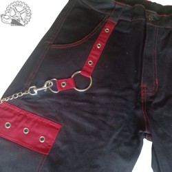 Punk Bermuda shorts with chains