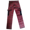 Punk zippered plaid trousers