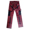 Punk zippered plaid trousers