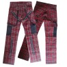 Punk zippered plaid trousers