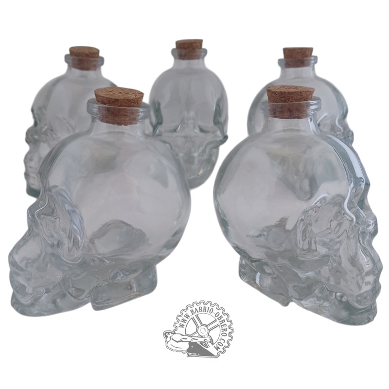 Skull glass jar