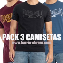 Pack 3 camisetas Lonsdale...