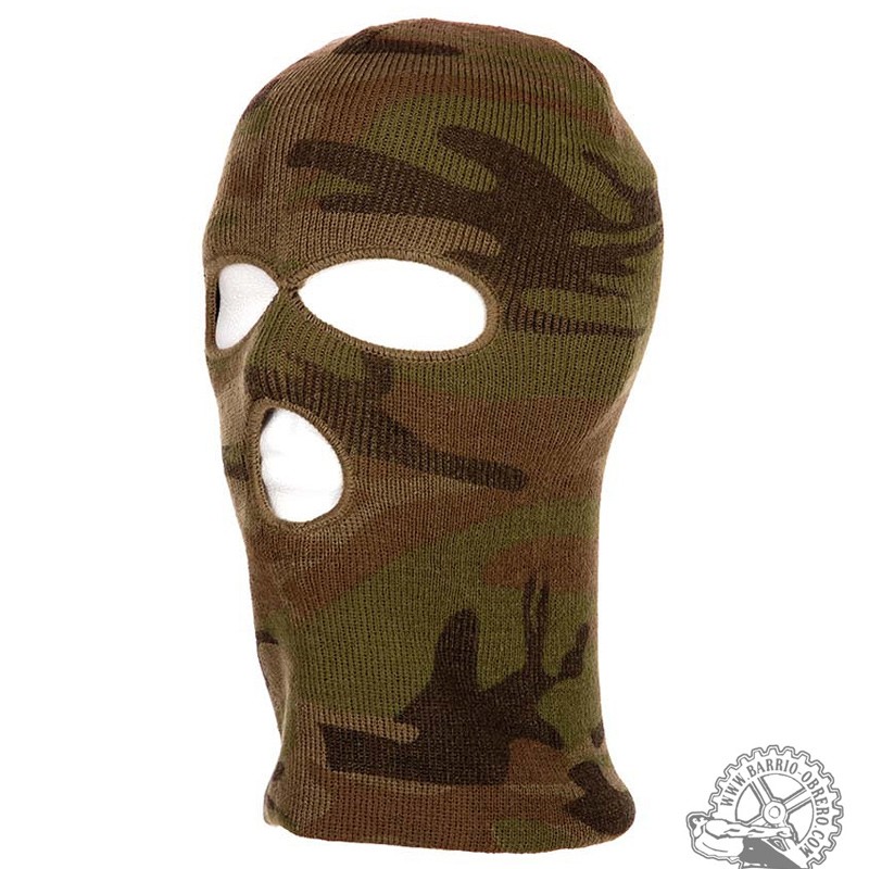 Pasamontañas 3 agujeros camo