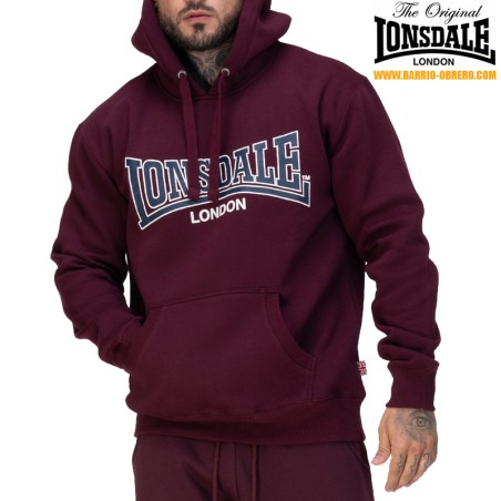 Sudadera con capucha Lonsdale oxblood